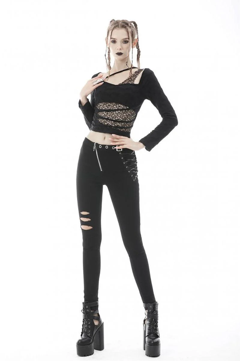 Already Dead Shredded Crop Top - Image 2