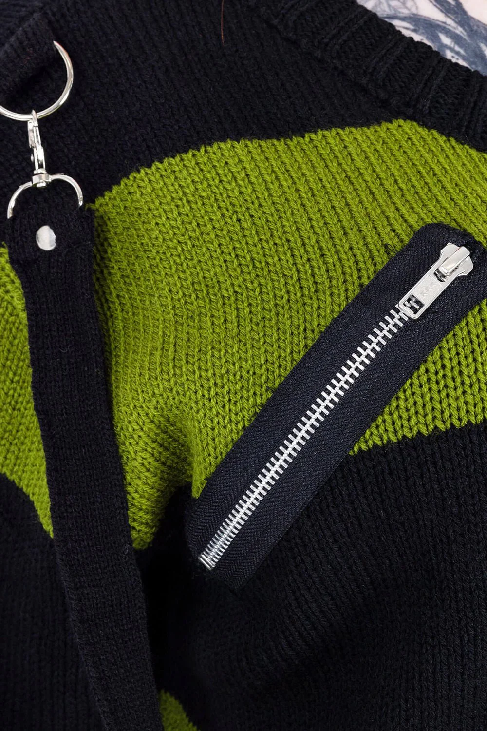 Amalric Jumper Sweater [Black/Green] - Image 9