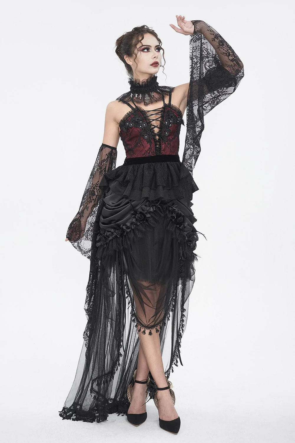 Antoinette Gothic Bustle Skirt with Train - Image 6