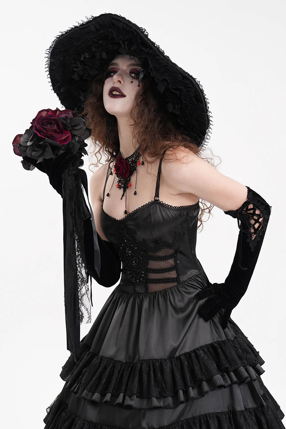 Mourning Hour Floppy Goth Hat - Image 6