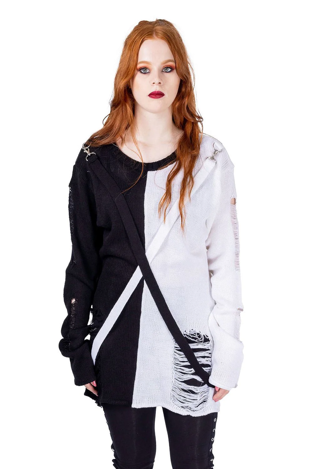 Atelia Jumper Sweater [BLACK/WHITE] - Image 4