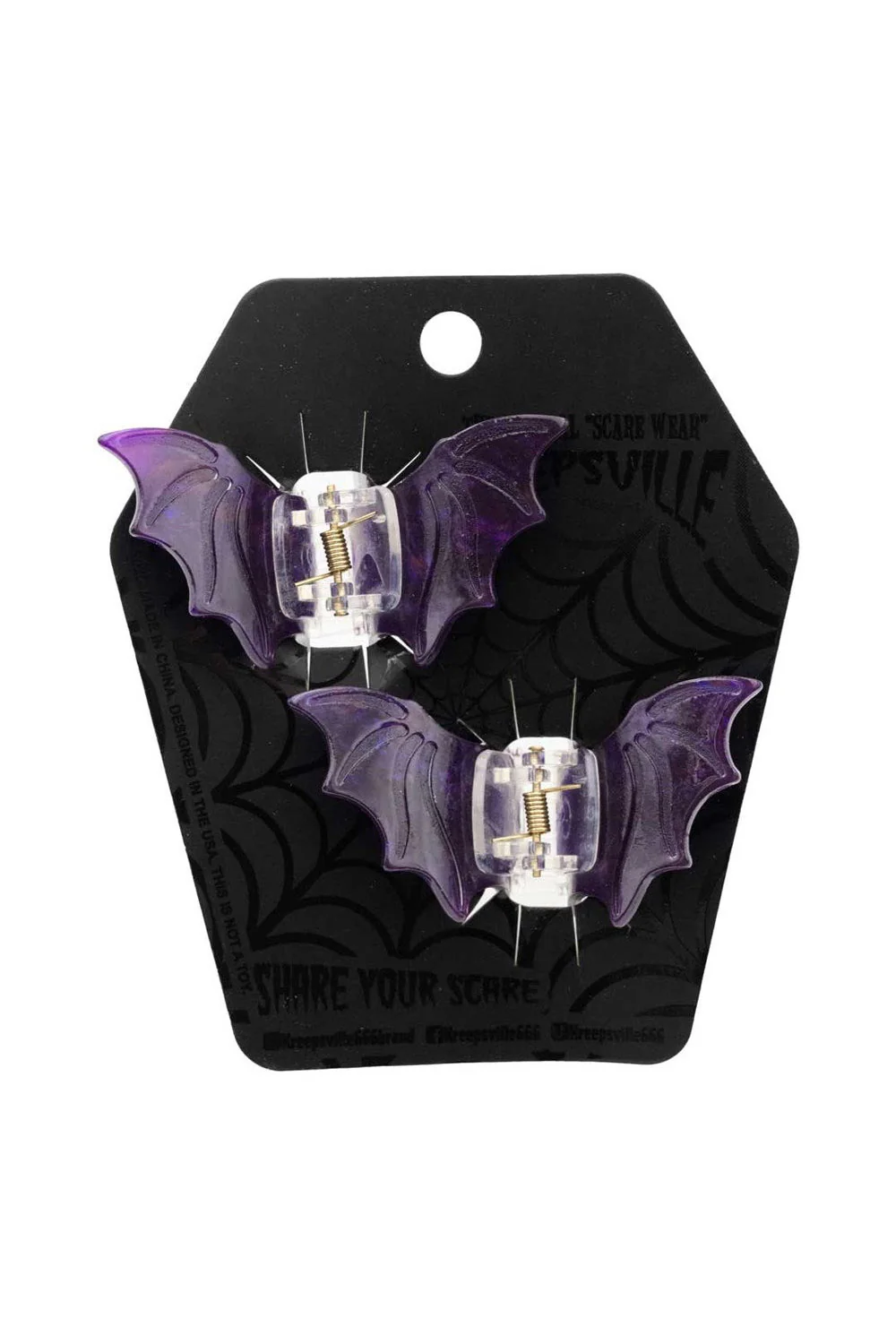 Bat Med Claw Clip Set [Purple] - Image 4