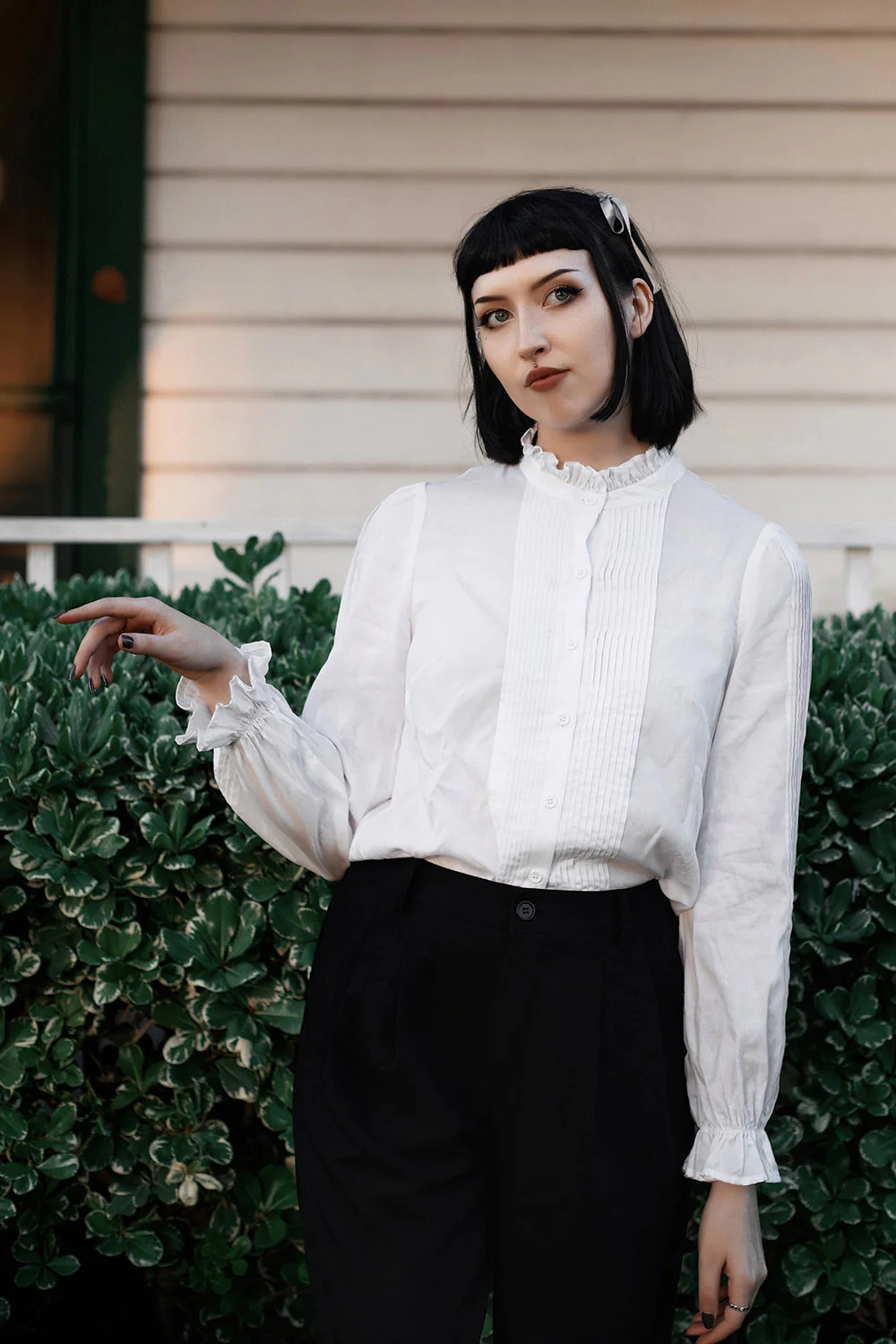 Bateman Button Down Shirt ft. Removable Bow [Unisex] - Image 3