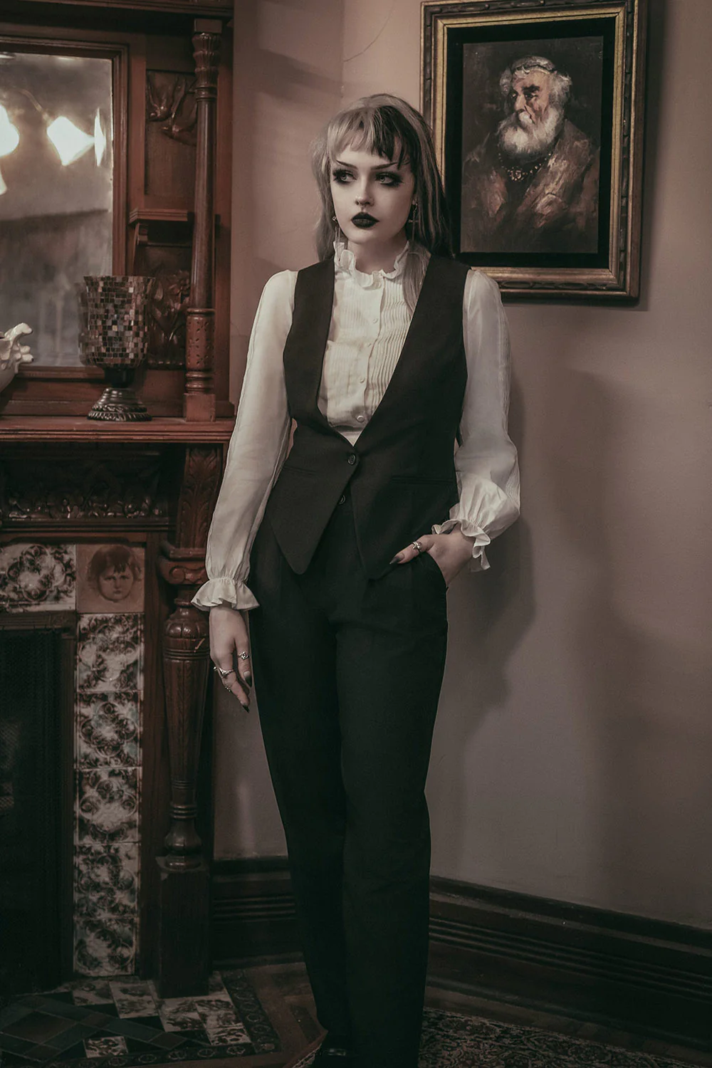 Bateman Button Down Shirt ft. Removable Bow [Unisex] - Image 9