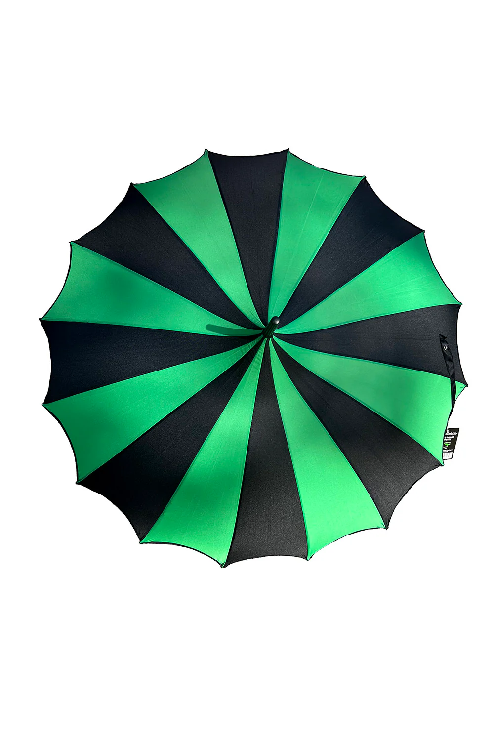 Batwing Pagoda Umbrella [BLACK/GREEN STRIPED] - Image 3