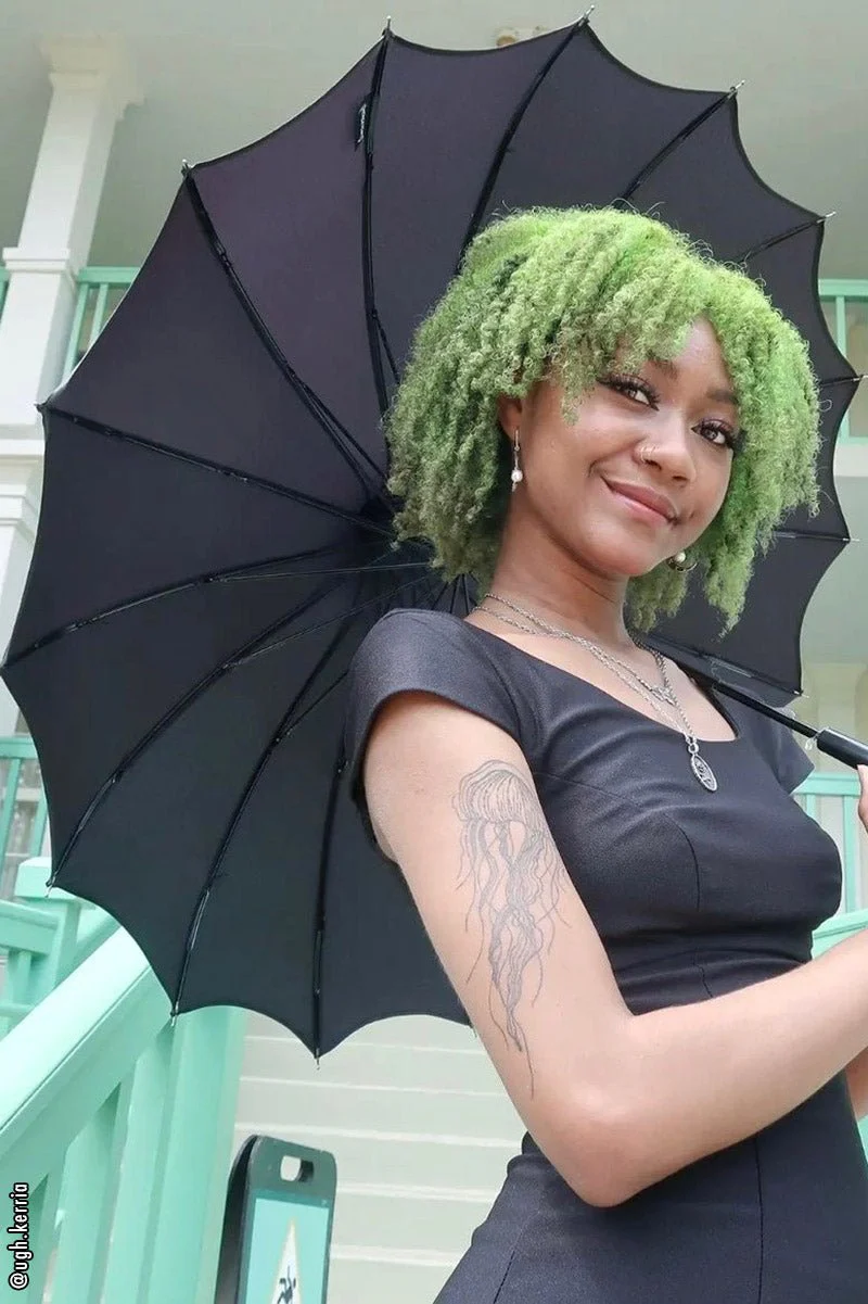 Batwing Pagoda Umbrella [MIDNIGHT BLACK] - Image 10