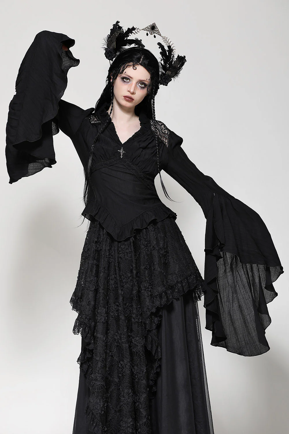 Beastly Long Bell Sleeve Blouse - Image 7