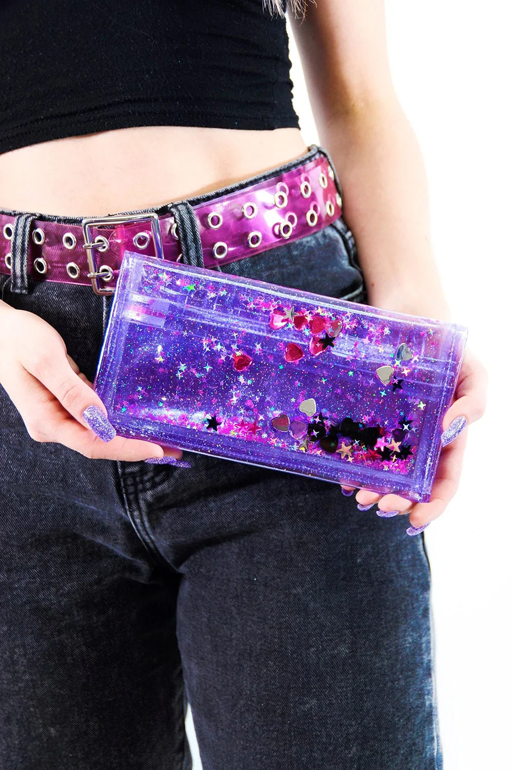 Bedazzled Liquid Glitter Wallet - Image 5