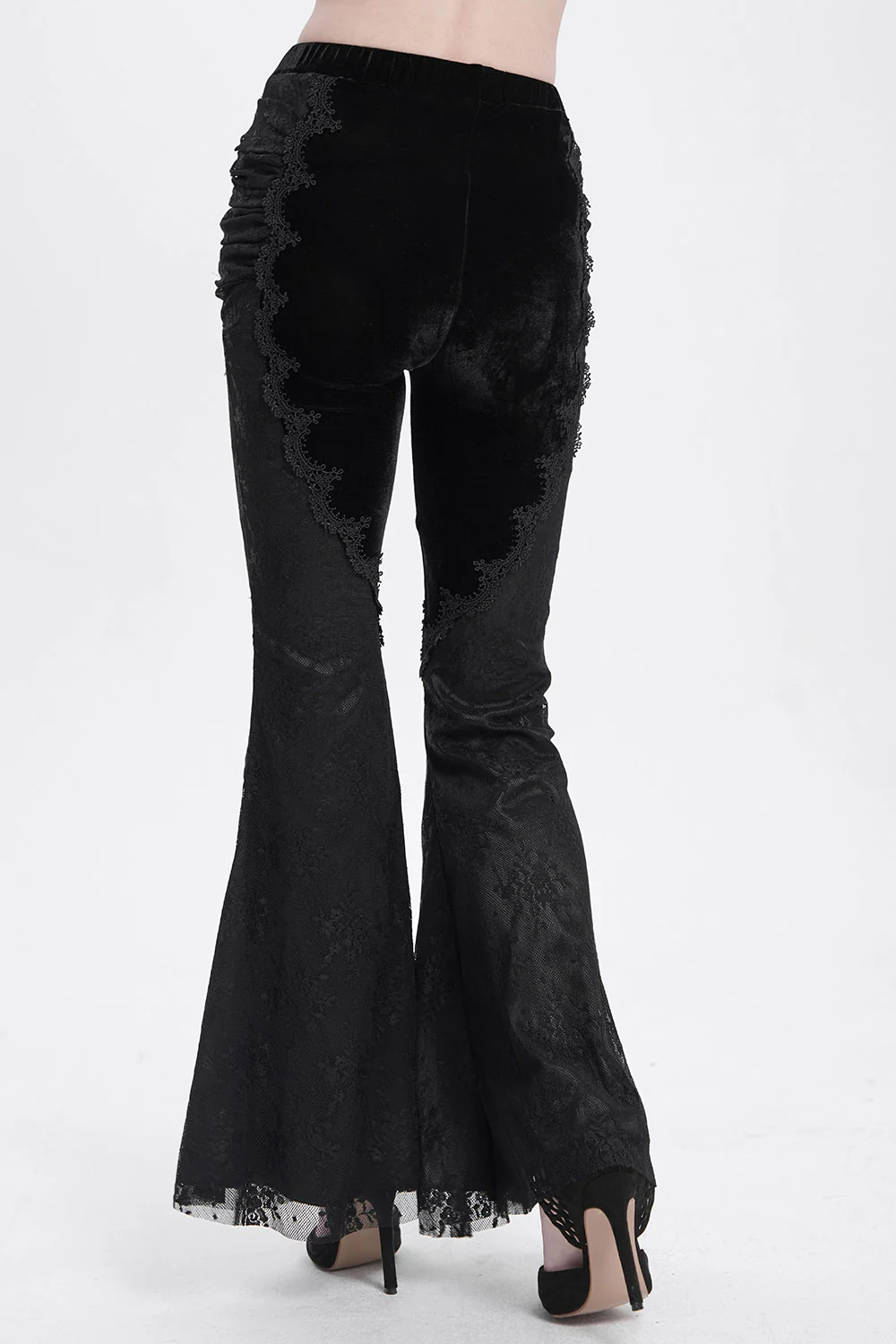 Black Alchemy Velvet Boho Bell Bottoms - Image 6