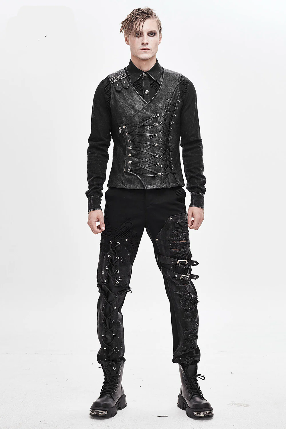 Black Apocalypse Punk Waistcoat - Image 3