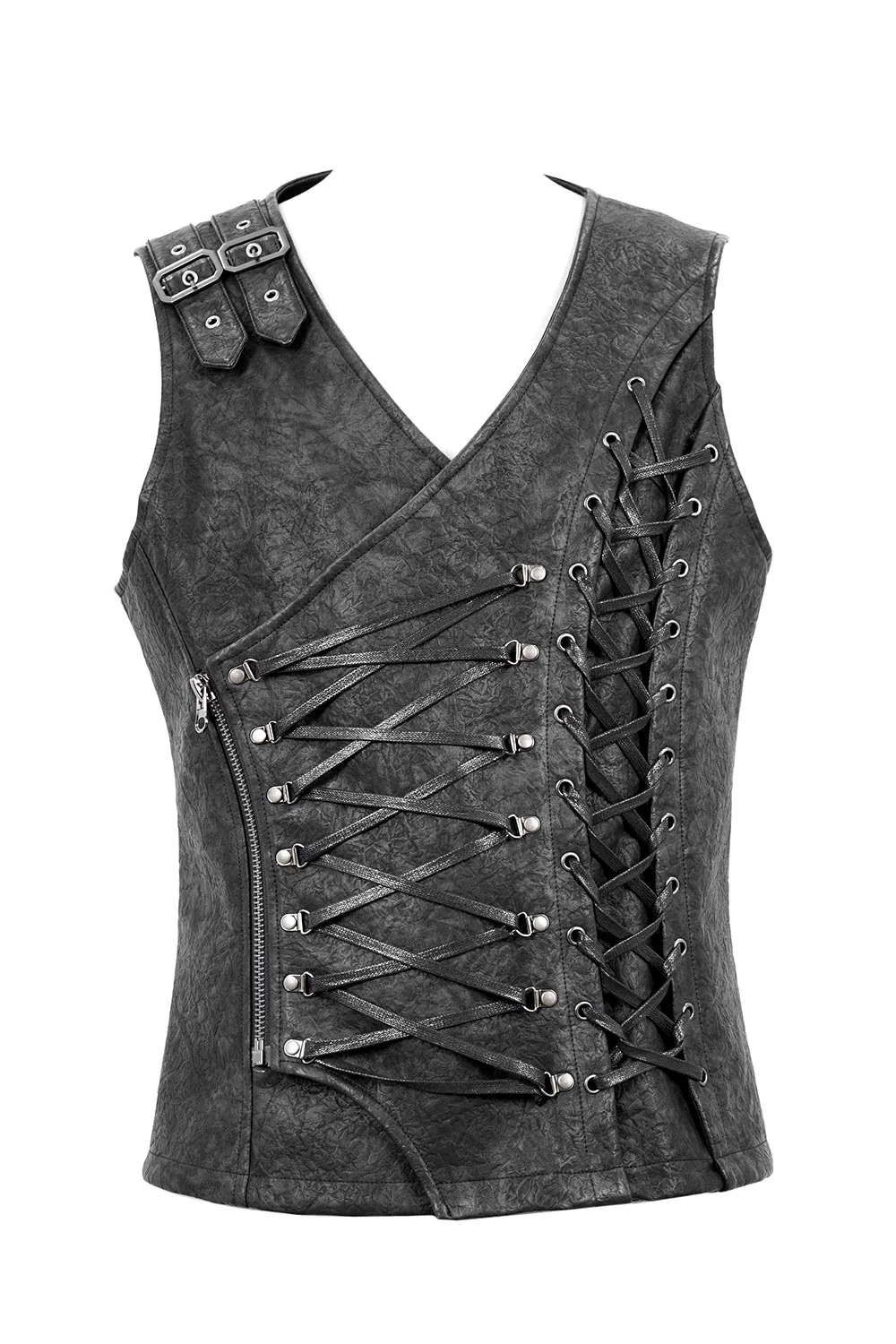 Black Apocalypse Punk Waistcoat - Image 6