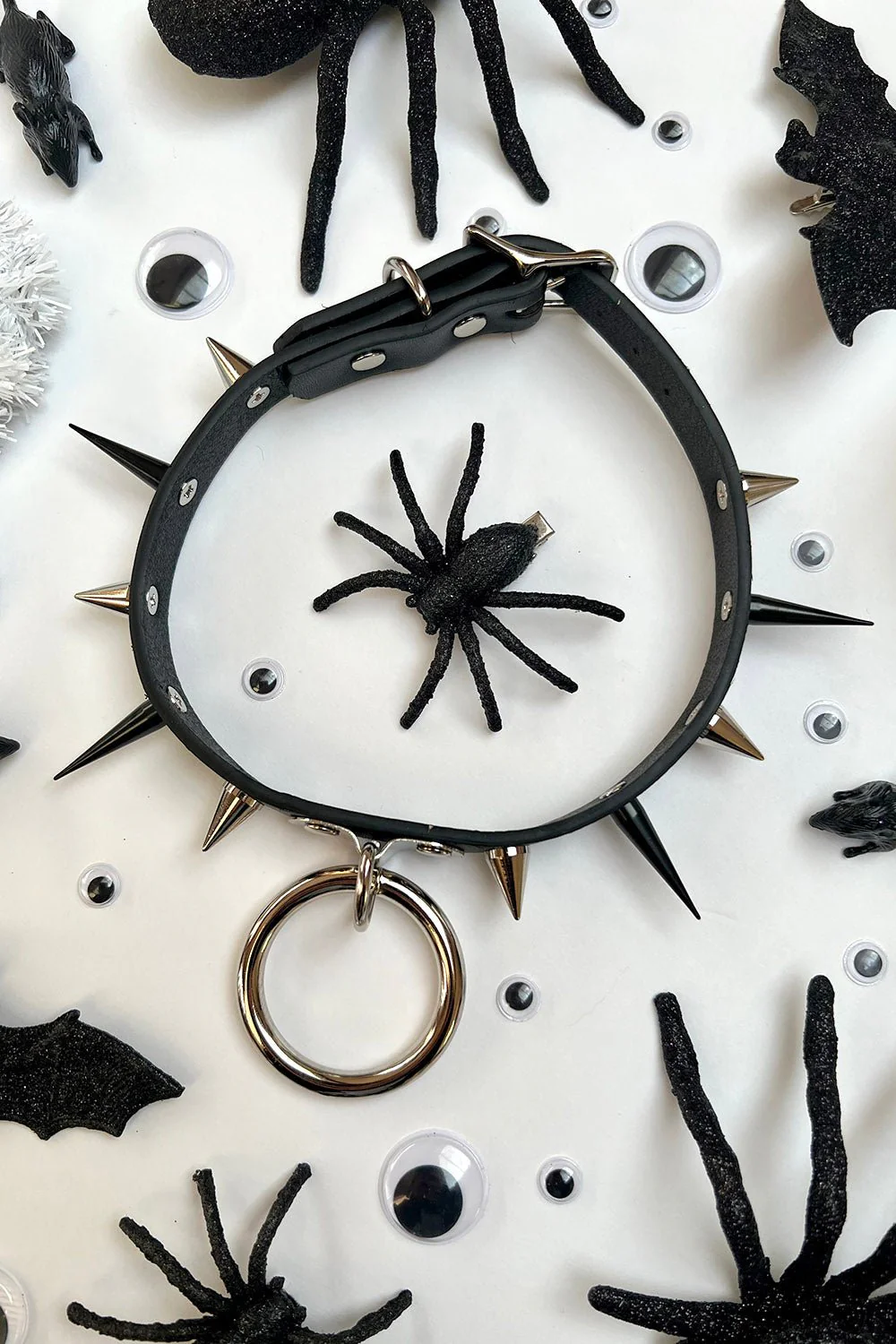 Black Ashes Choker [SILVER/BLACK SPIKES] - Image 2