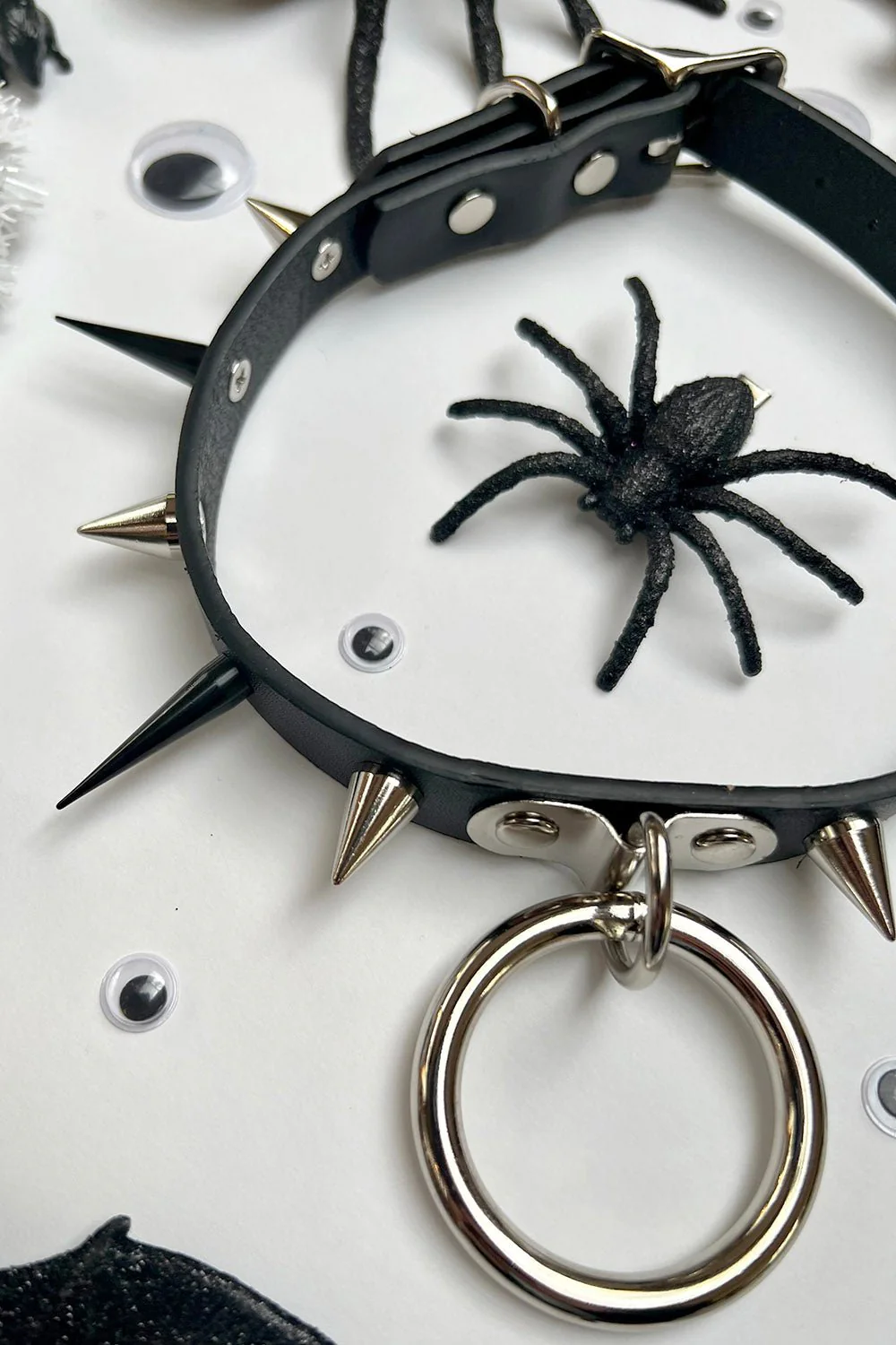 Black Ashes Choker [SILVER/BLACK SPIKES] - Image 3