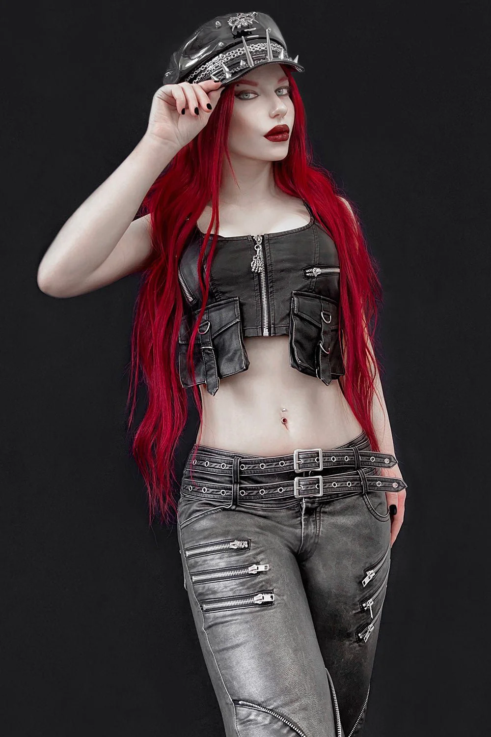 Black Battle Spiked Hat - Image 6