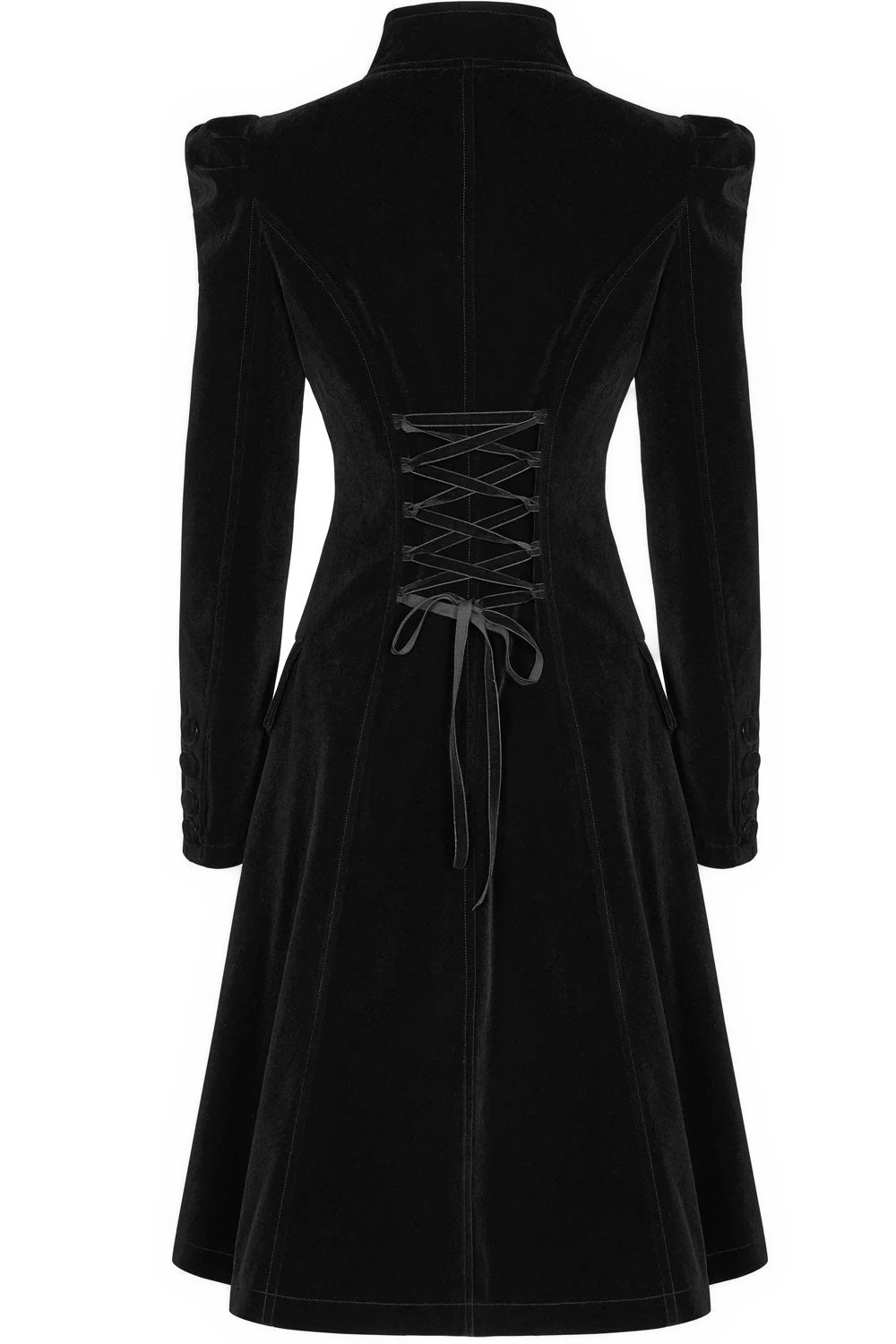 Black Dahlia Velvet Coat [BLACK] - Image 8