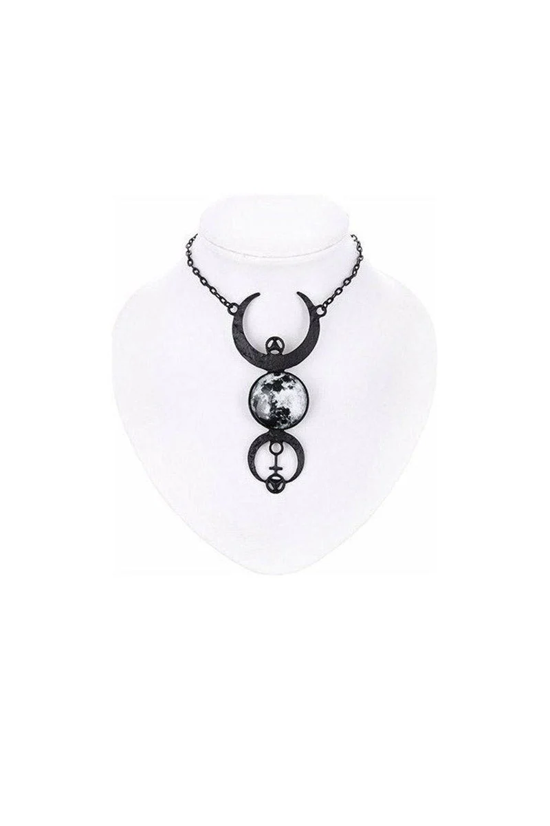 Black Full Moon Necklace - Image 2