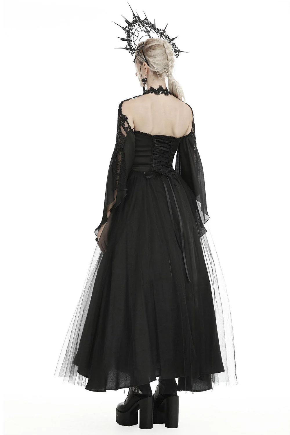 Black Mausoleum Maxi Tulle Dress - Image 4