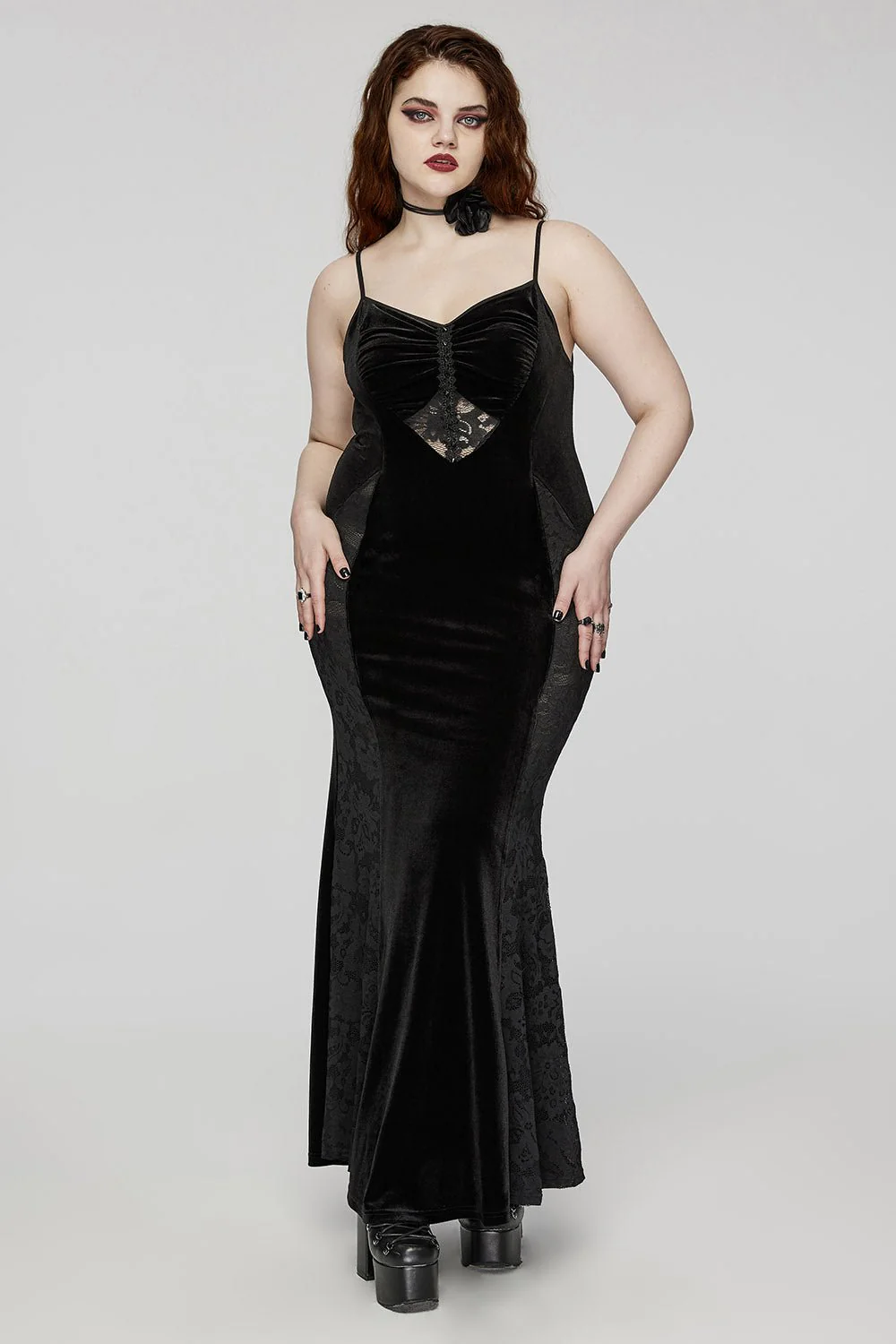 Black Medallion Mermaid Dress