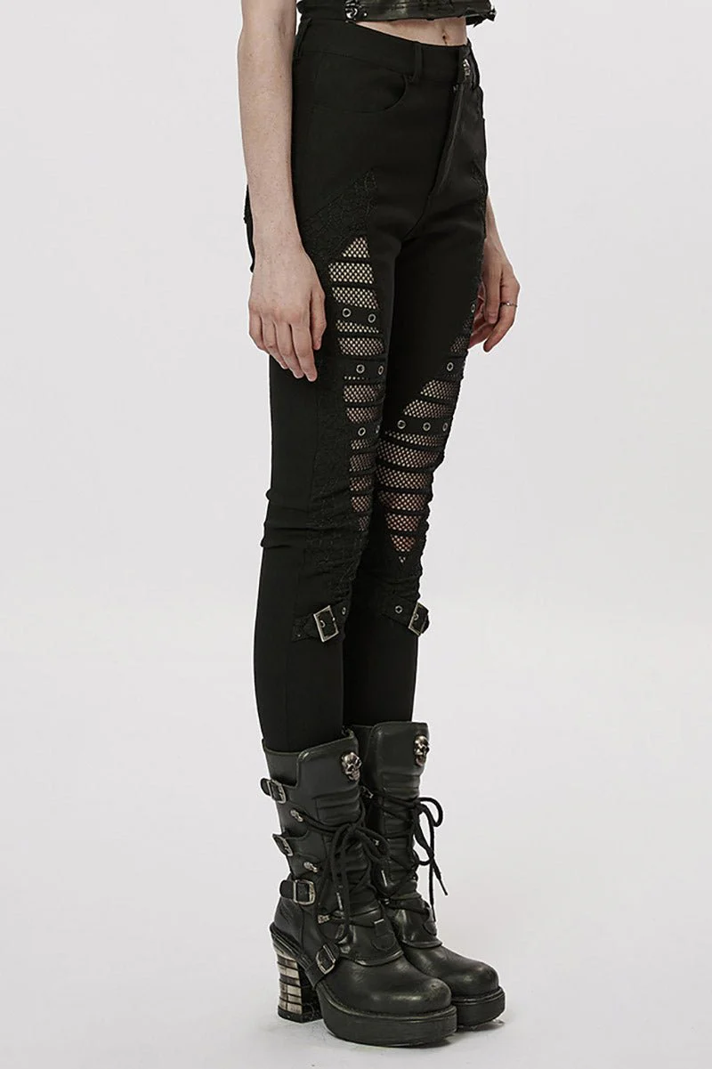 Black Mist Fishnet Skinny Jeans - Image 2