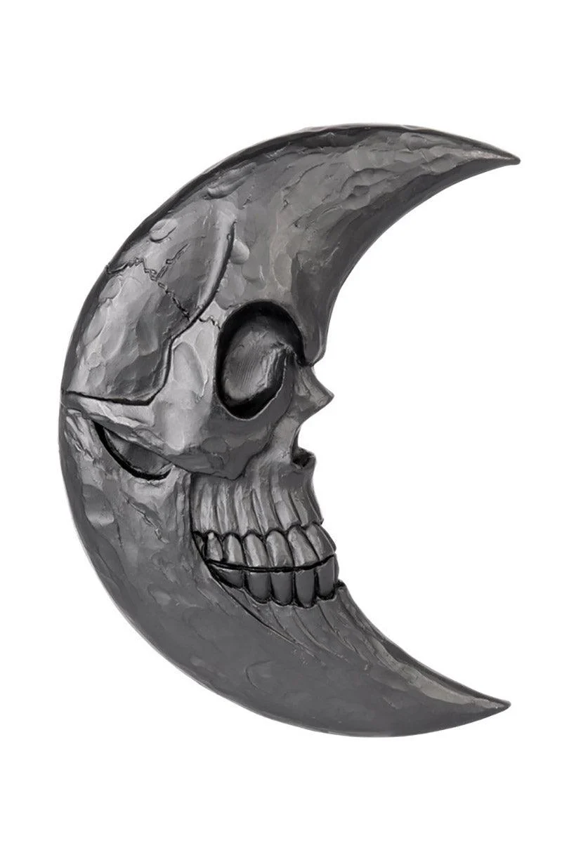Black Skull Moon Hand Mirror - Image 2