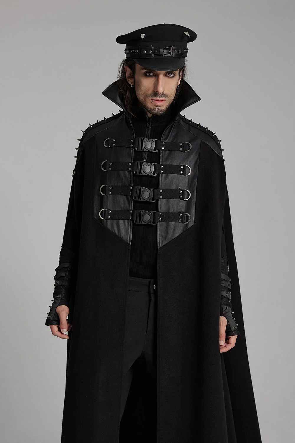 Black Vatican Spiked Cape - Image 2