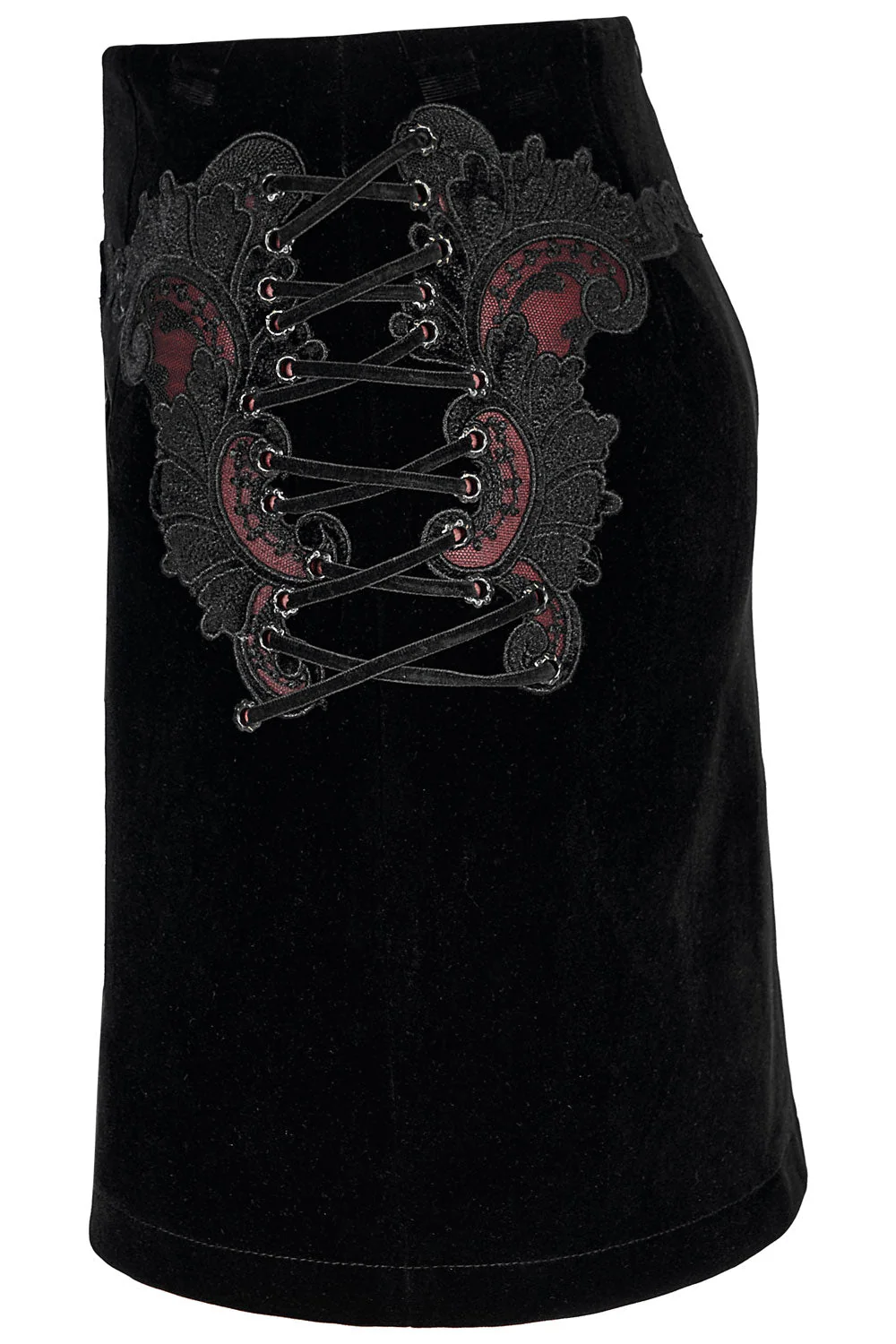 Black Velvet Vamp Mini Skirt - Image 8
