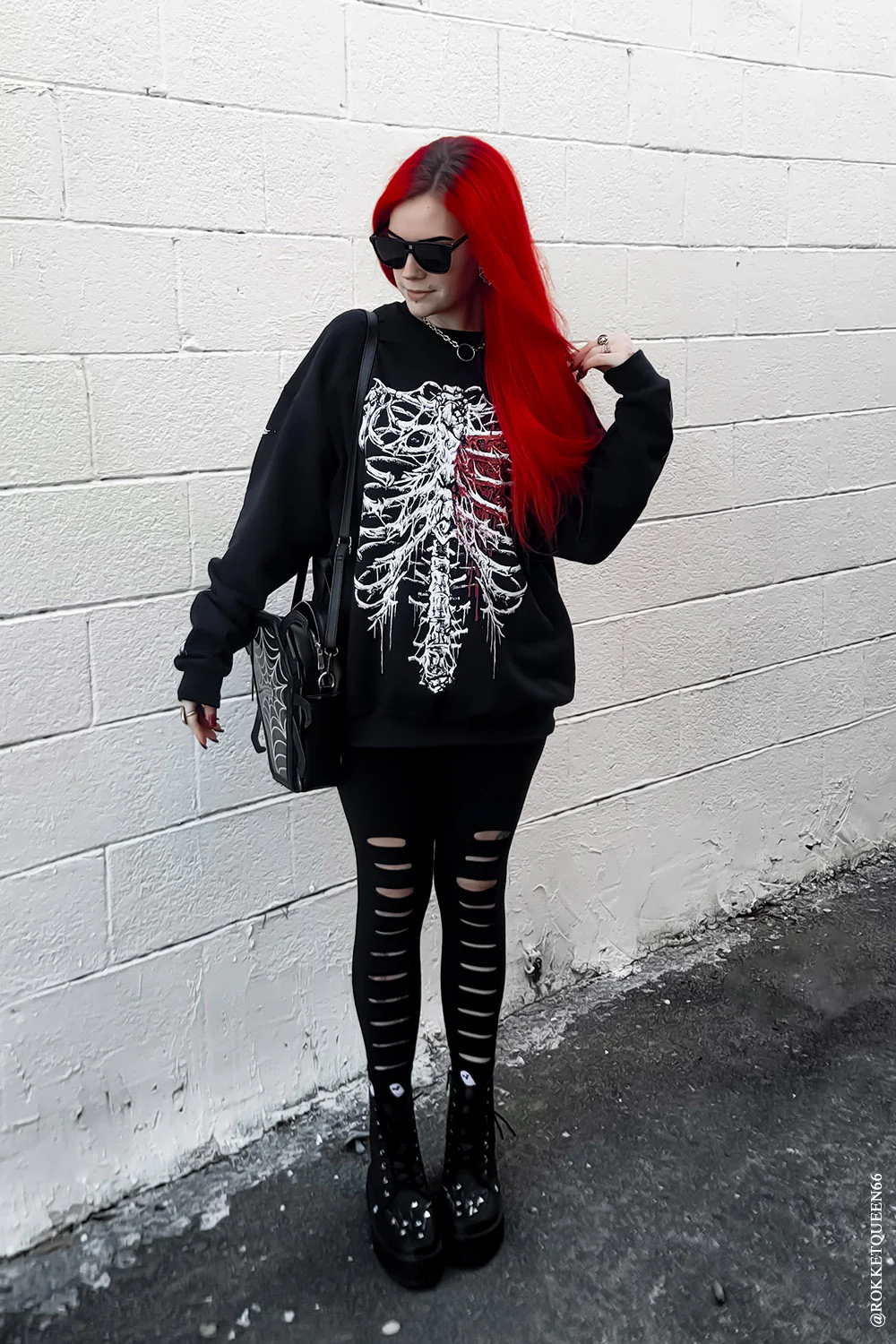 Bleeding Heart Skeleton Sweatshirt - Image 3