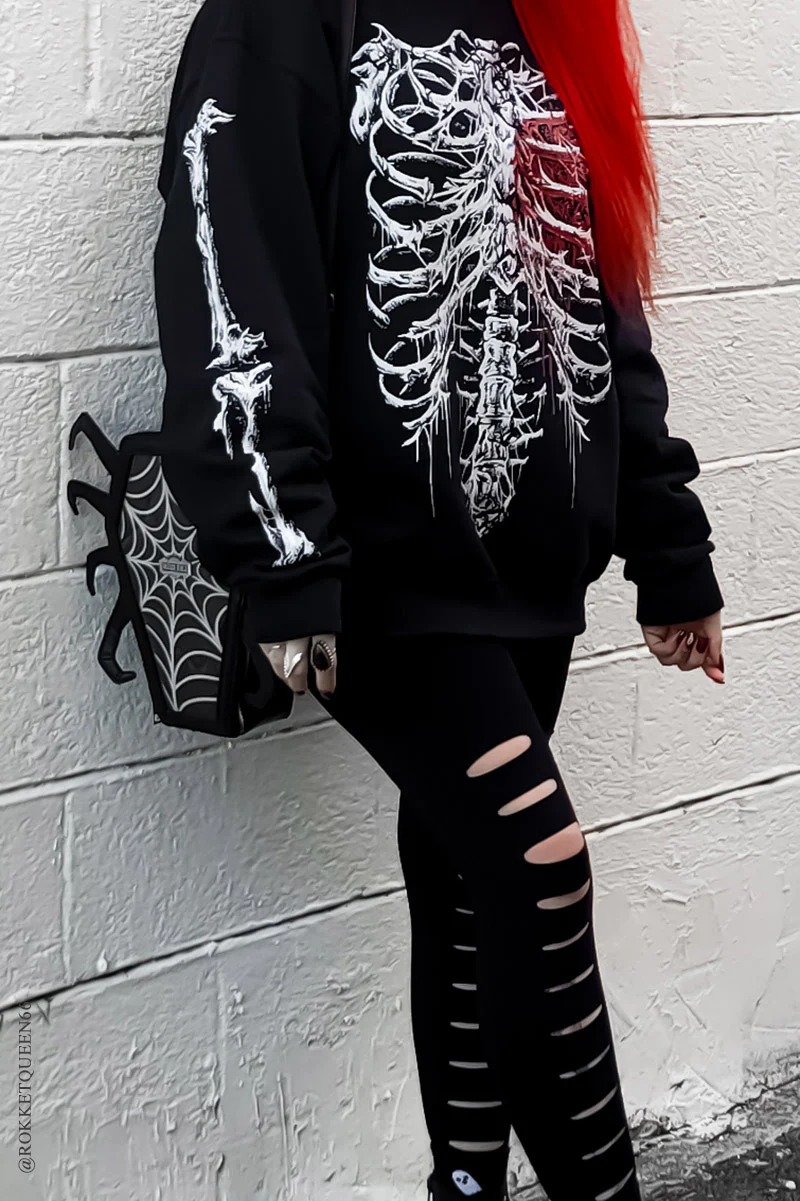 Bleeding Heart Skeleton Sweatshirt - Image 4