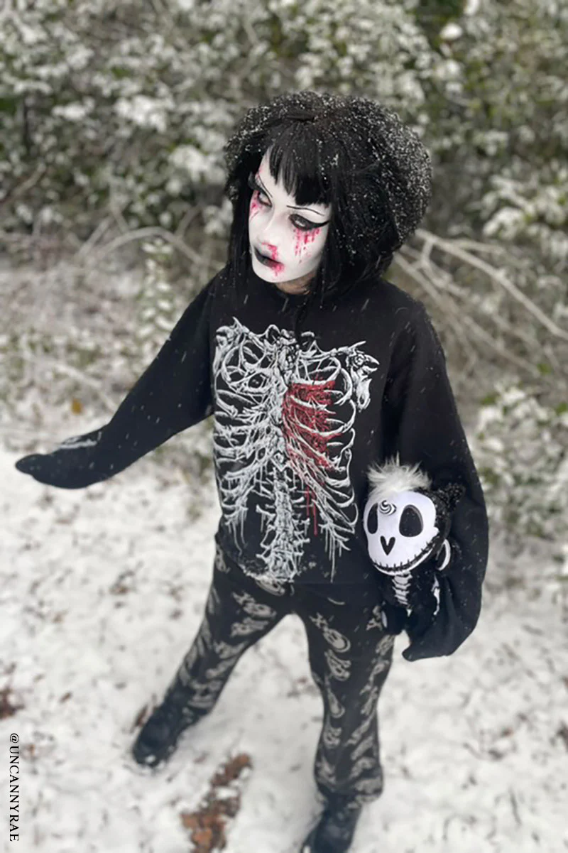 Bleeding Heart Skeleton Sweatshirt - Image 6