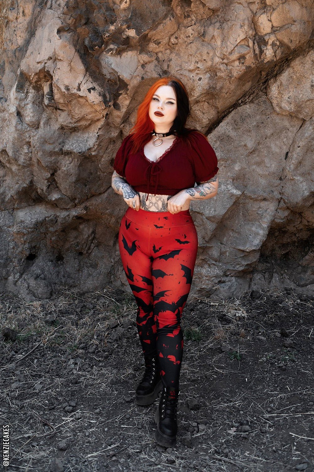 Blood Bat Pocket Leggings - Image 3