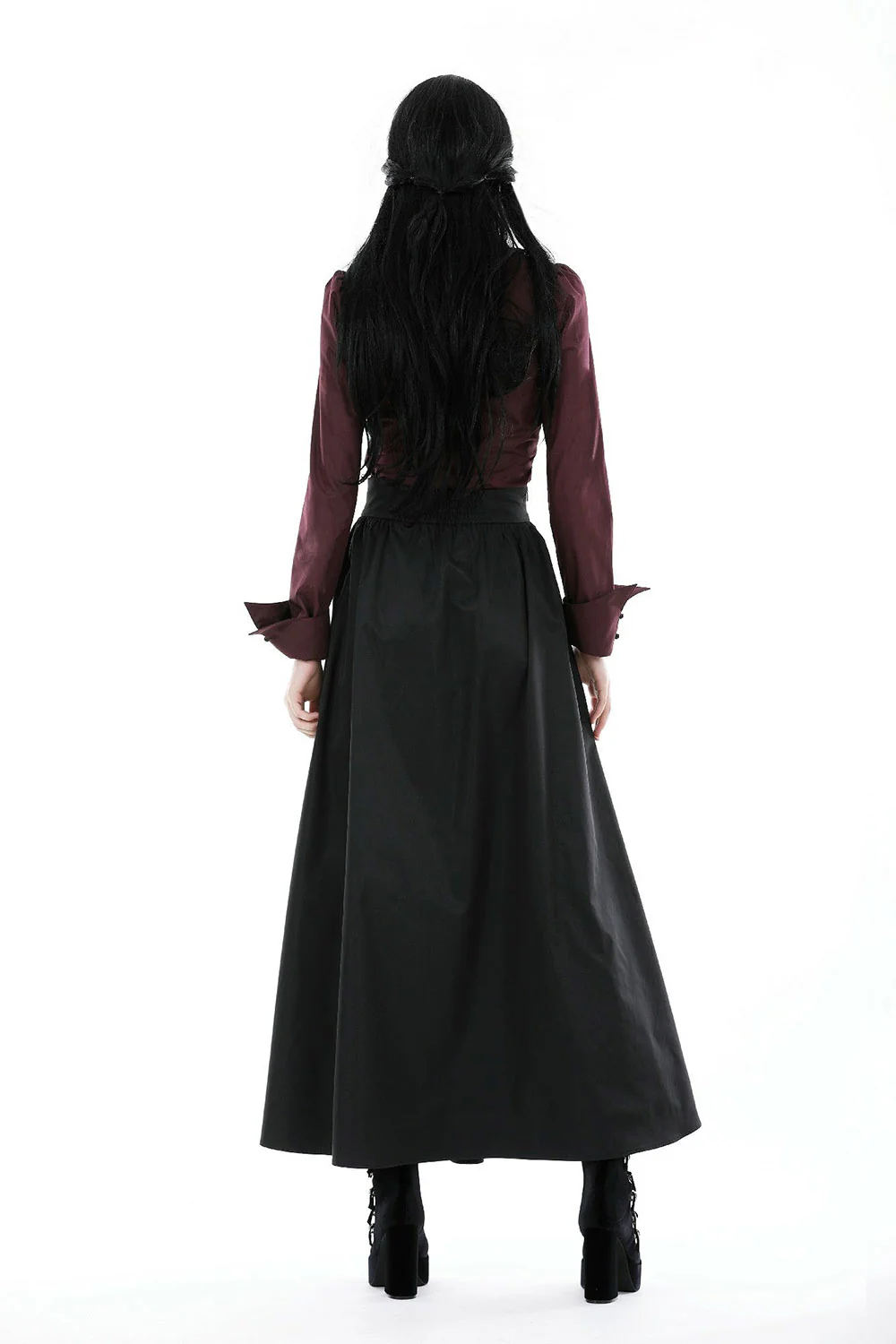 Blood Wine Button-Up Shirt [Burgundy] - Image 8