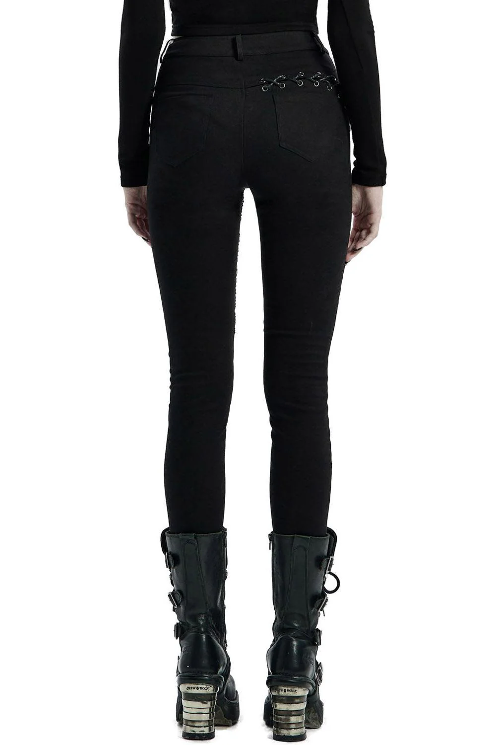 Bloodletting Black Denim Distressed Pants - Image 4