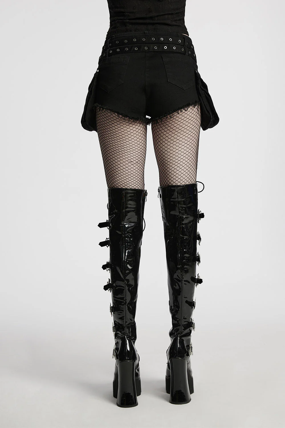 Bløødmetal Lace-Up Shorts with Holster Bag - Image 3