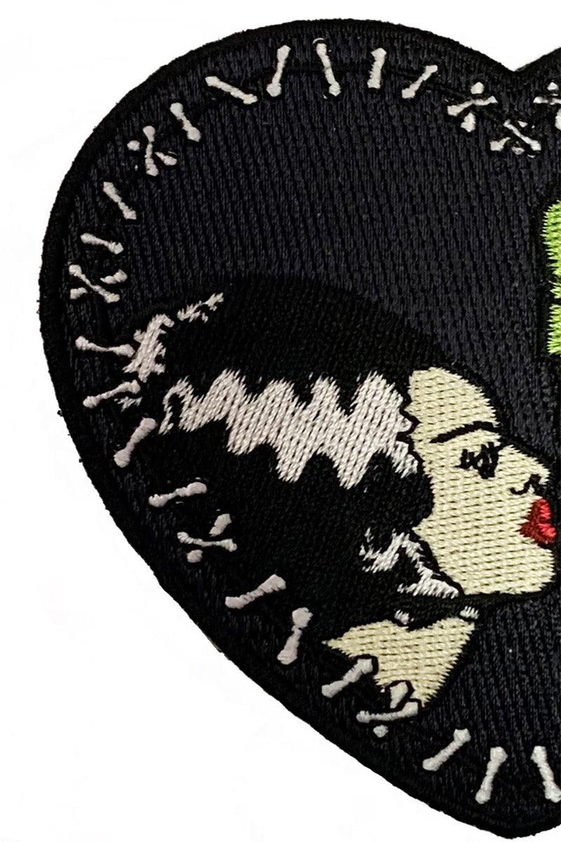 Bride & Frankenstein Stitch Heart Patch - Image 2