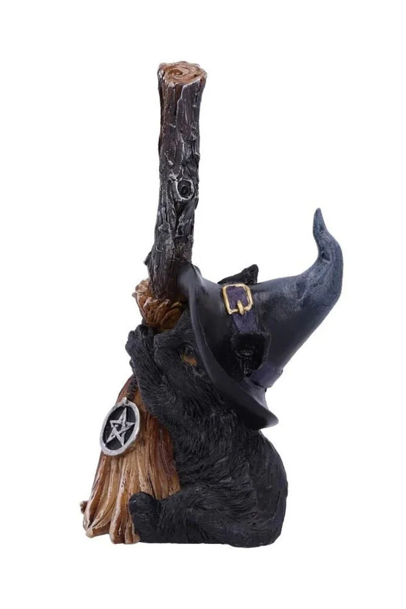 Broom Guard Black Cat Statue - Image 4