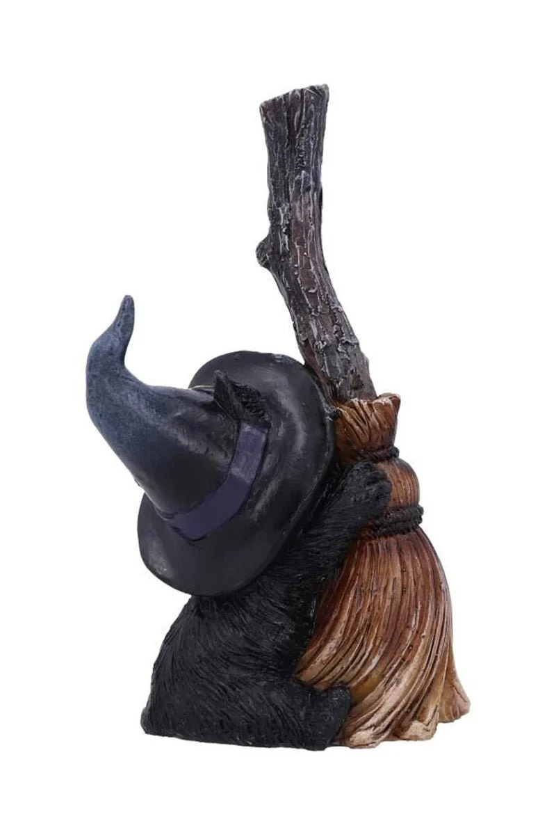 Broom Guard Black Cat Statue - Image 5