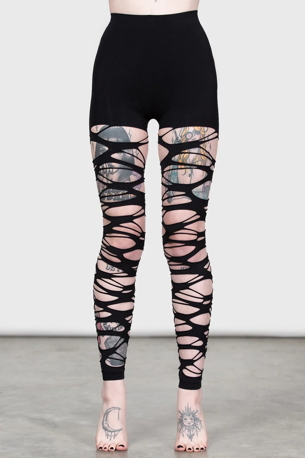 Carved Up Slashed Tights - Image 3