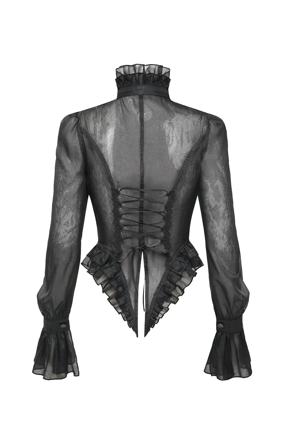 Catacomb Ruffled Mesh Button Shirt - Image 10