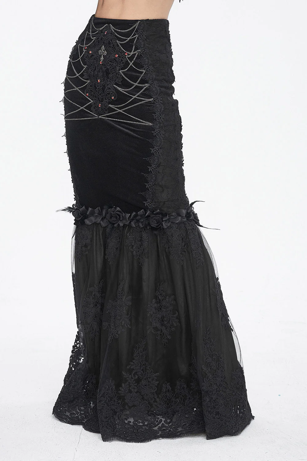 Catacombs of Paris Mermaid Maxi Skirt - Image 3