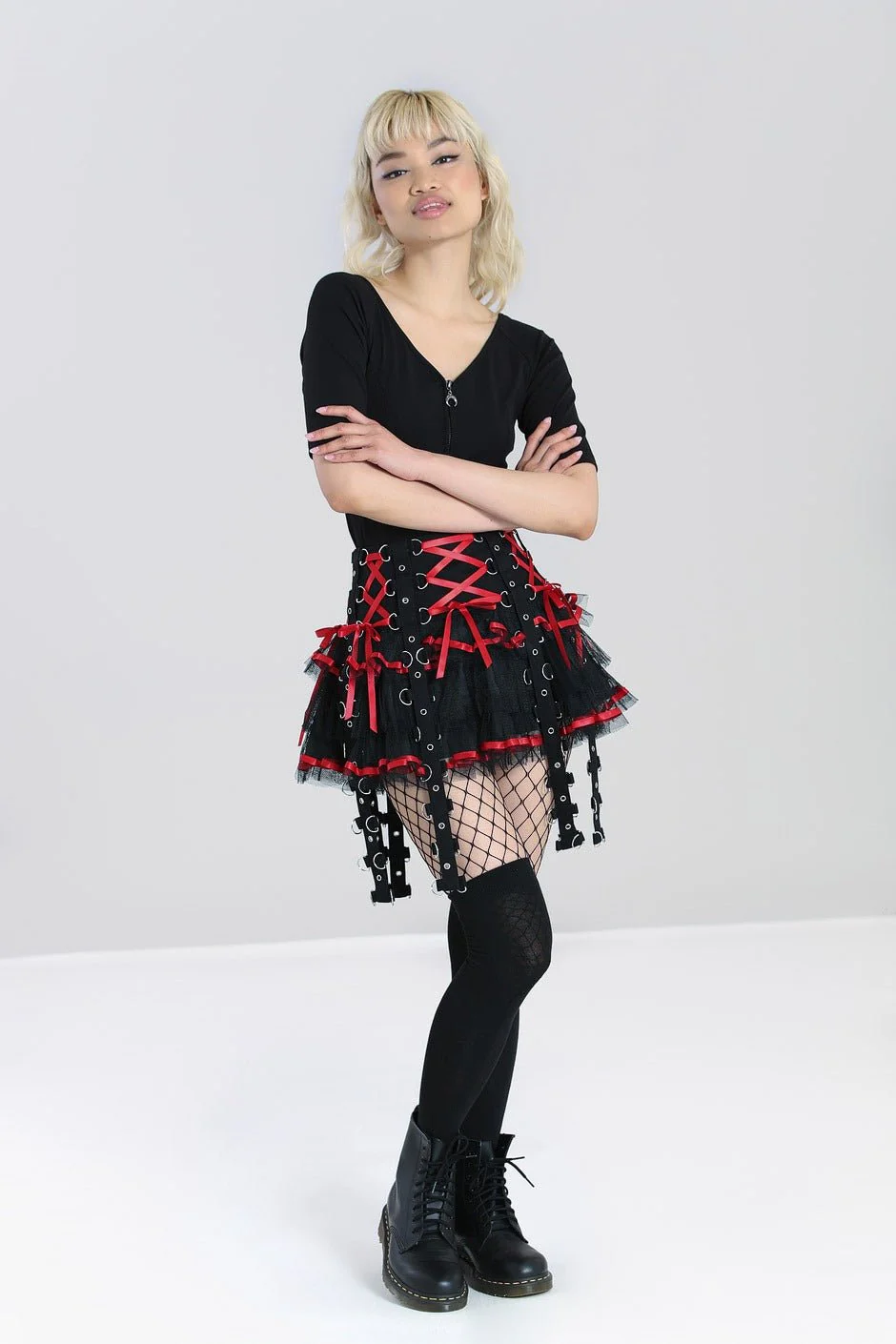 Chai Mini Skirt [BLACK/RED] - Image 2