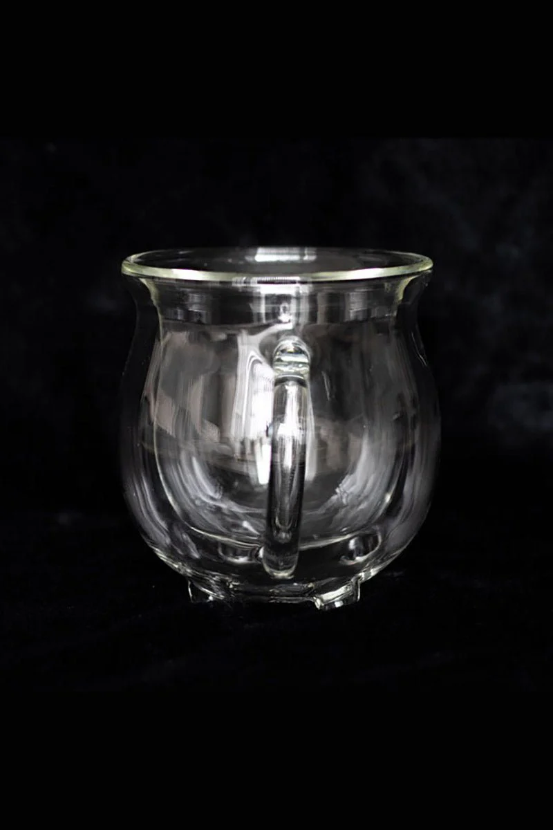 Clear Doubled Walled Glass Cauldron Mug - Image 3