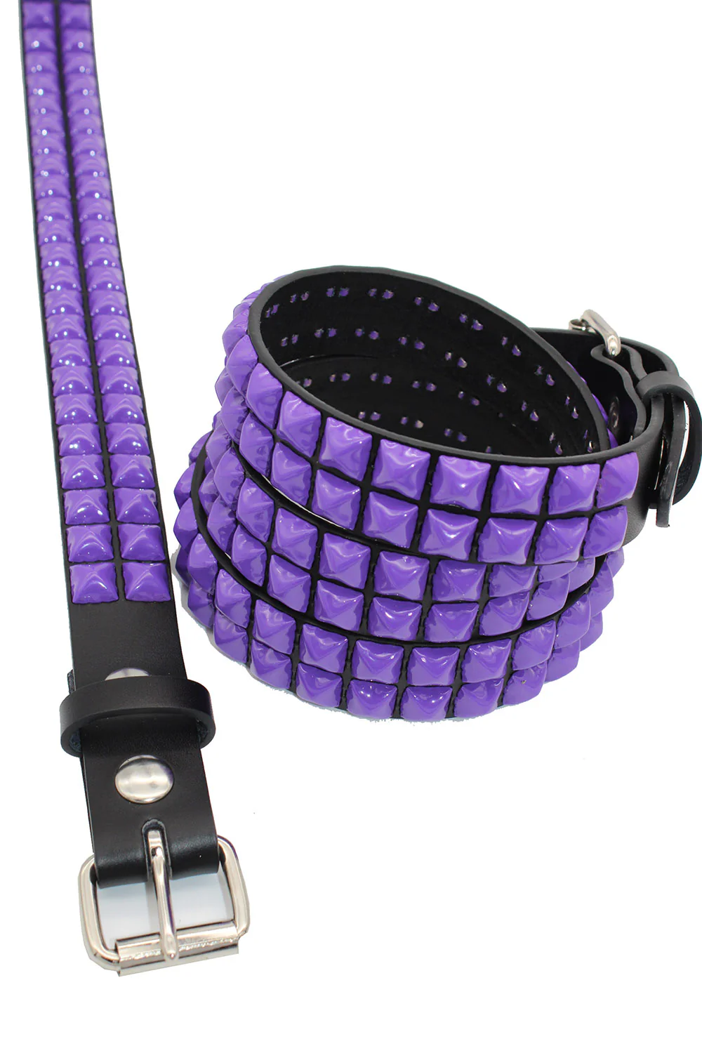 Punk Drunk Love Pyramid Stud Belt [VF PURPLE] - Image 2