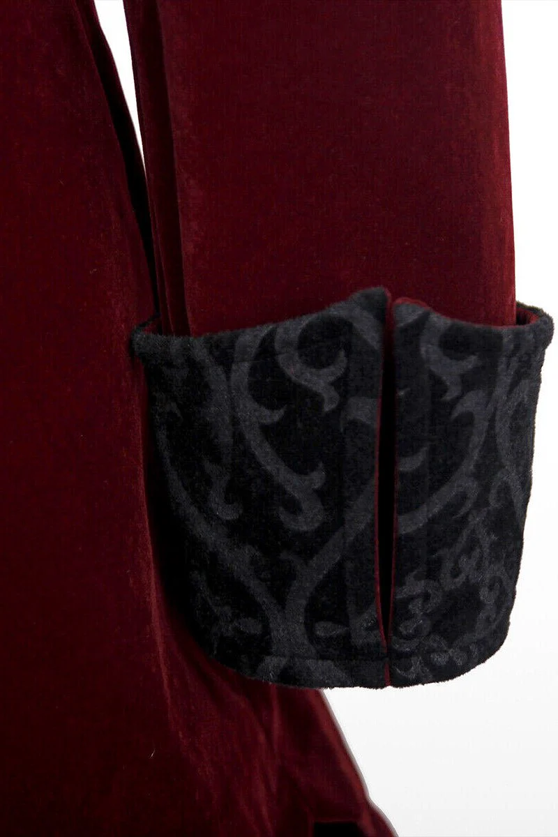Crimson Blood Victorian Goth Coat - Image 9