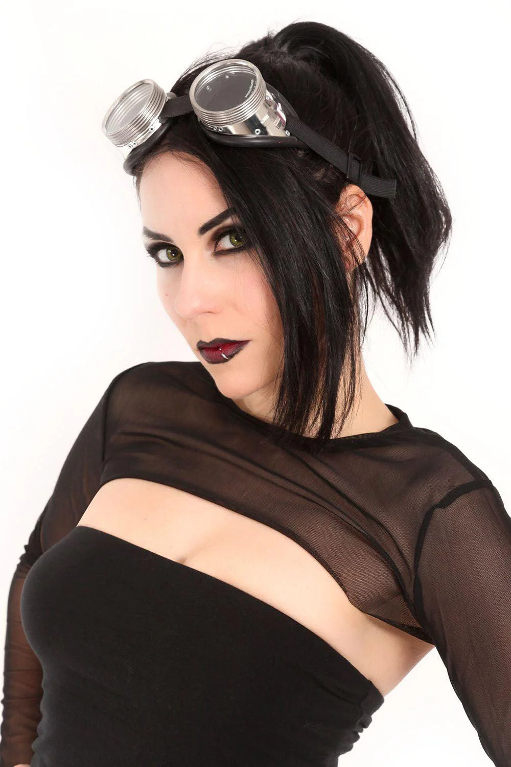 Cyber Steampunk Goggles - Clear Lens - Image 3