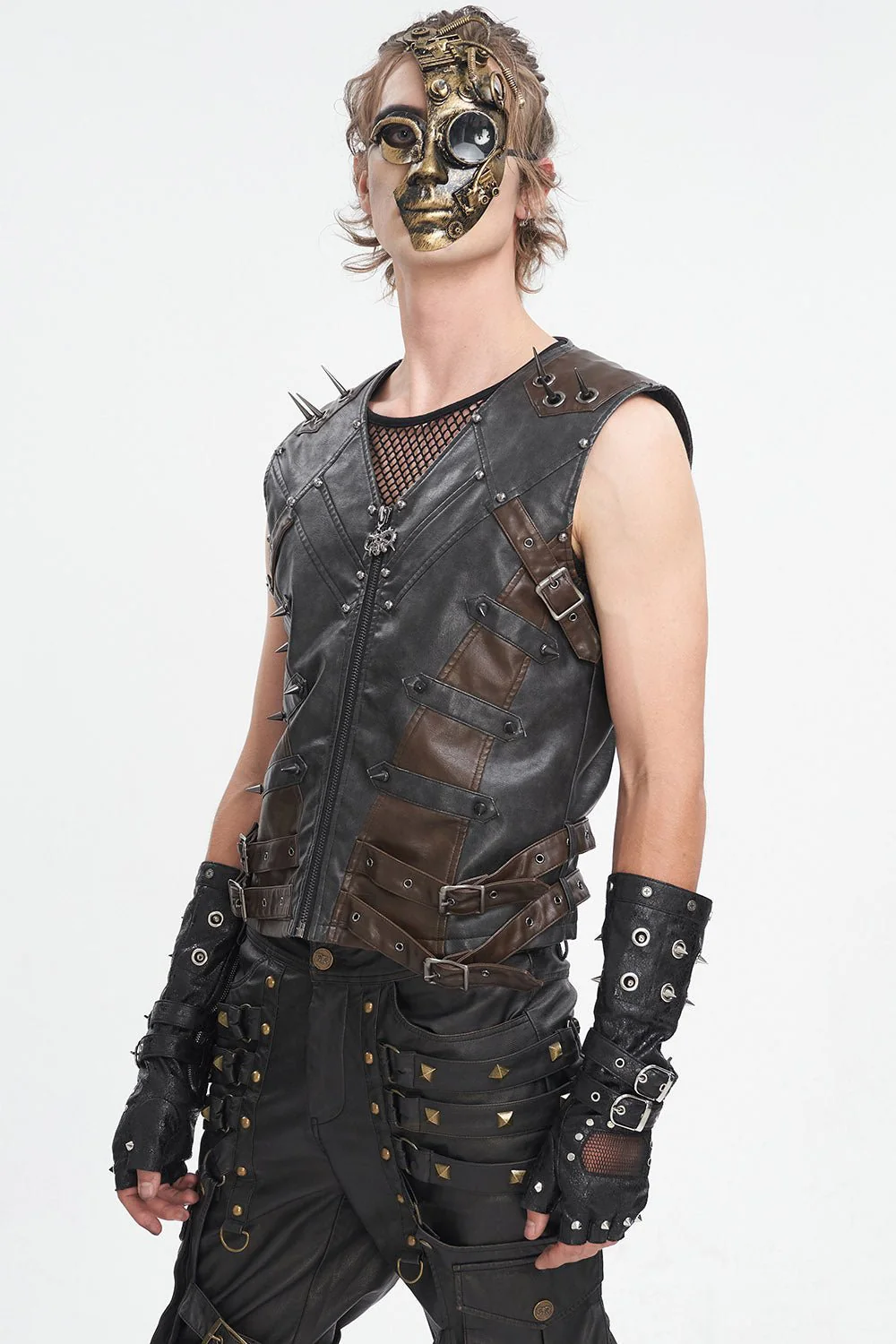 Cyberpunk Spiked Gloves - Image 11