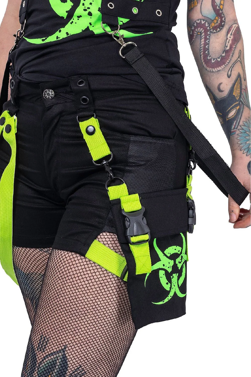 Danger Zone Shorts [BLACK/GREEN] - Image 4
