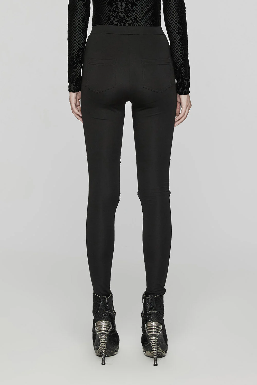 Dark Incantations Embroidered Lace-Up Leggings - Image 5