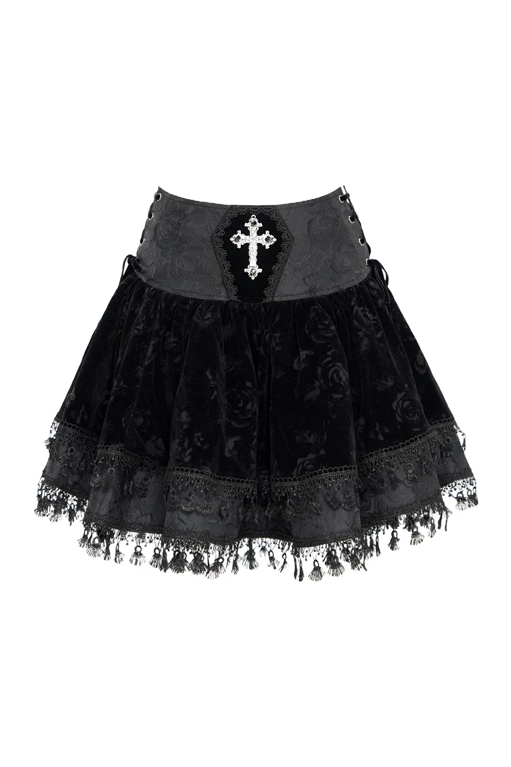 Dark Petals Flared Mini Skirt - Image 2