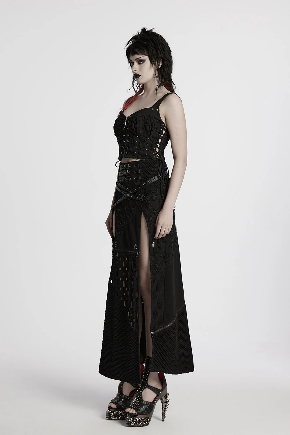 Dark Prophecy Leg Slit Skirt [Turns Into a Mini Skirt] - Image 4