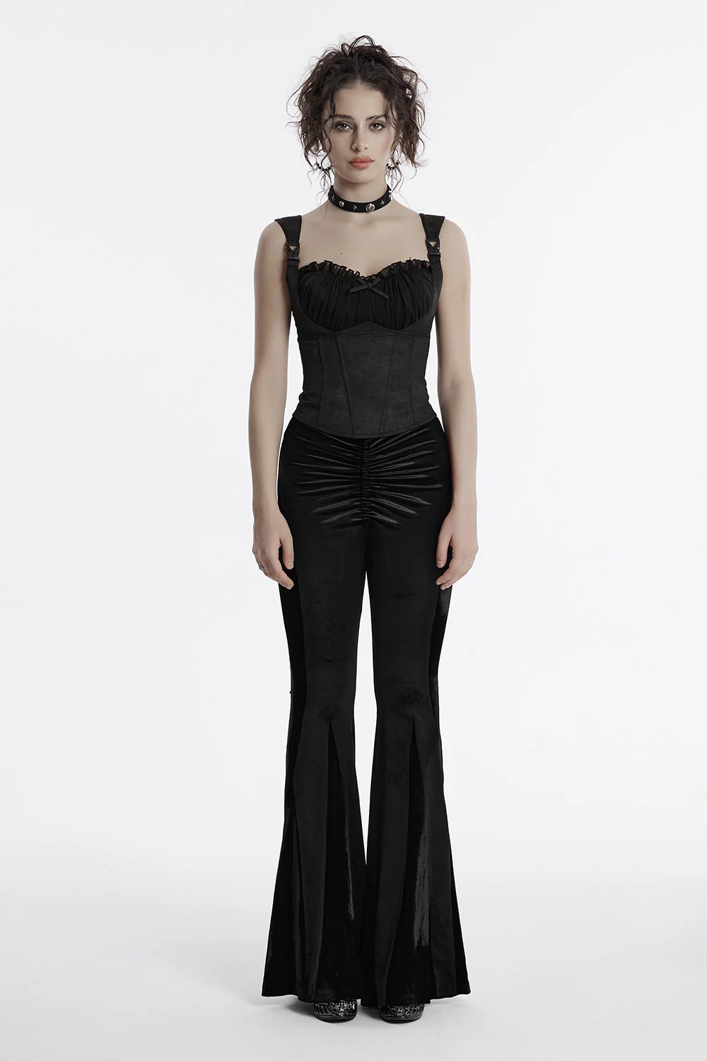 Dark Sacrament Velvet Bell Bottoms [Black] - Image 4